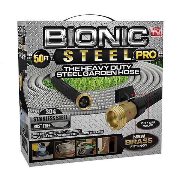 Bionic Steel 5/8 in ID x 50 ft L Heavy Duty Garden Hose, 304 Stainless Steel Tube 2428 - main